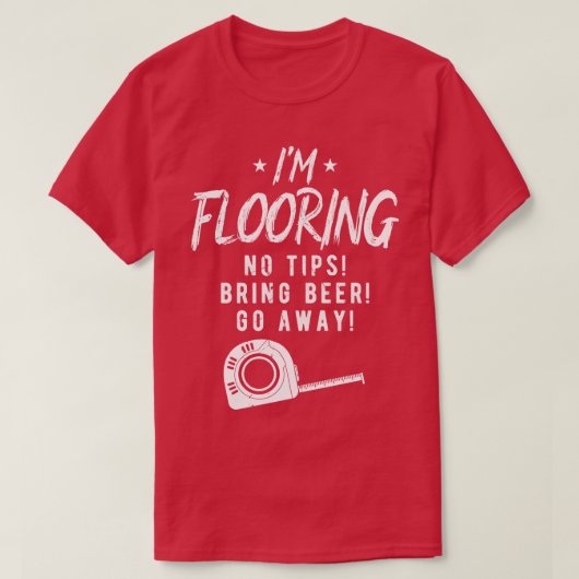 Vloeren installateur aannemer t-shirt (Design voorkant)