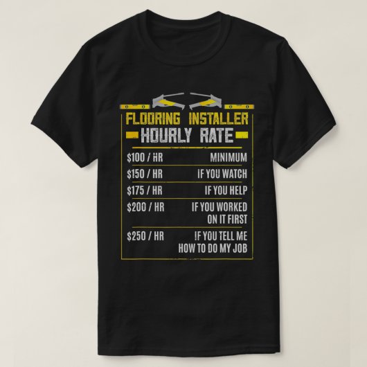 Vloeren Installateur Vloeren Installeren Aannemer T-shirt (Design voorkant)