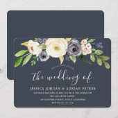 Vloeren van de marine en Witte Waterverf Moderne b Kaart (Voorkant / Achterkant)