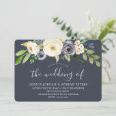 Vloeren van de marine en Witte Waterverf Moderne b Kaart (Staand voorkant)