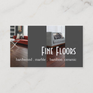 Vloeren van Hardwood Marble Construction Visitekaartje