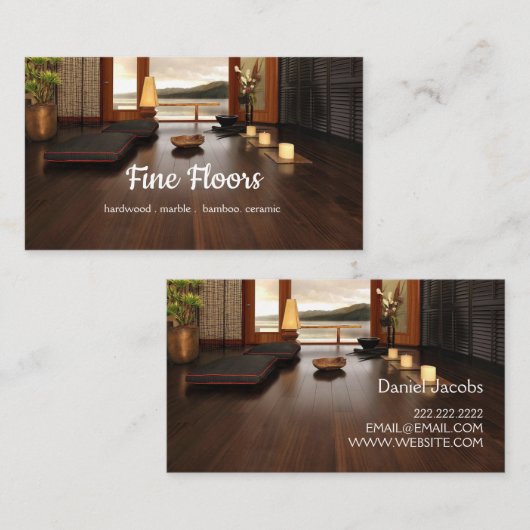 Vloeren van Hardwood Marble Construction Visitekaartje (Voorkant / Achterkant)