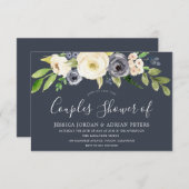 Vloeren van marineparen en witte Waterverf Kaart (Voorkant / Achterkant)