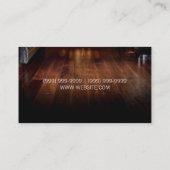 Vloeren, vloerbedekking, bouwwerkzaamheden, hout visitekaartje (Achterkant)