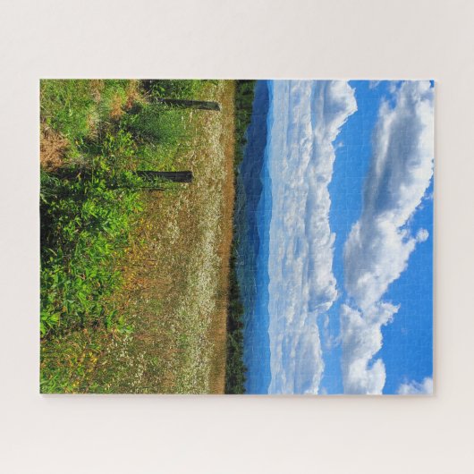 Vloergebied en bergen legpuzzel (Horizontaal)