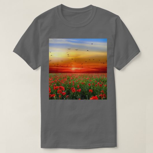Vloergebied zon en zonnebloem t-shirt (Design voorkant)