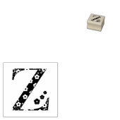 Vloergepatterde letter Z Rubberstempel (Gestempeld)