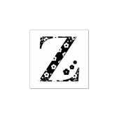 Vloergepatterde letter Z Rubberstempel (Afrduk)