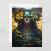 Vloergodin Fantasy Art Briefkaart (Voorkant / Achterkant)