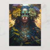 Vloergodin Fantasy Art Briefkaart (Voorkant)