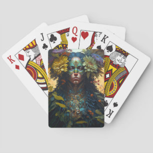 Vloergodin Fantasy Art Pokerkaarten