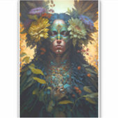 Vloergodin Fantasy Art Sticker (Voorkant)