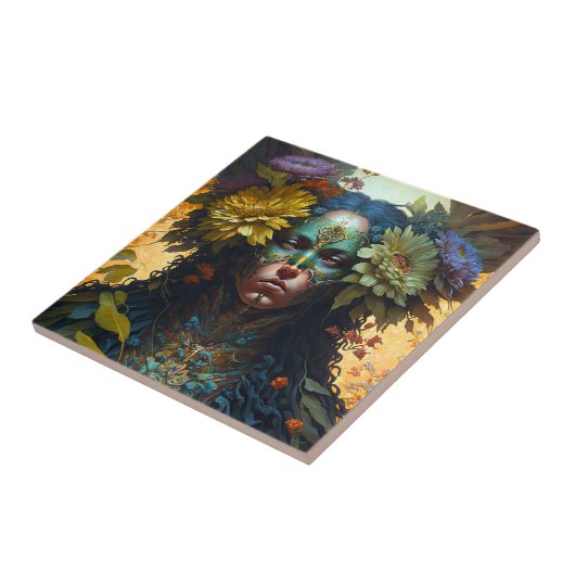 Vloergodin Fantasy Art Tegeltje (Zijkant)