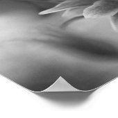 Vloerhaar in zwart-wit poster (Hoek)