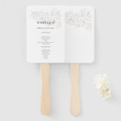 Vloerhoek elegante bruiloft handwaaier (Voorkant en achterkant)