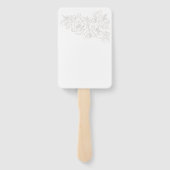 Vloerhoek elegante bruiloft handwaaier (Achterkant)