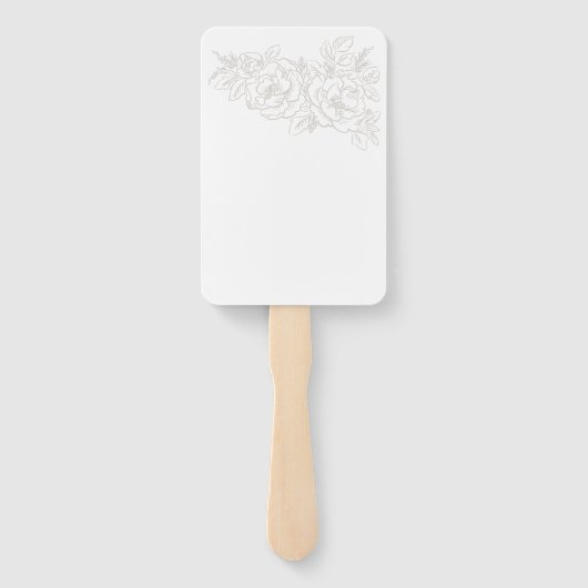 Vloerhoek elegante bruiloft handwaaier (Achterkant)