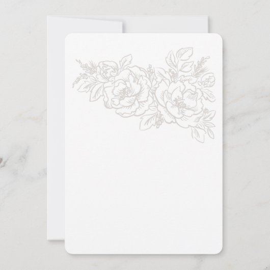 Vloerhoekelegant huwelijksontwerp kaart (Achterkant)