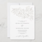 Vloerhoekelegant huwelijksontwerp kaart (Voorkant)