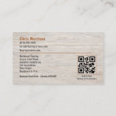 Vloerhout QR-code Professioneel Visitekaartje (Achterkant)