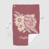 Vloerillustratie, aangepaste naam golfhanddoek (Insitu)