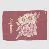 Vloerillustratie, aangepaste naam golfhanddoek (Horizontaal)