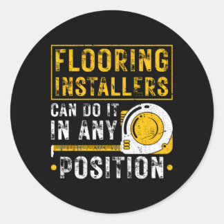 Vloerinstallateur elke positie vloer installatie ronde sticker