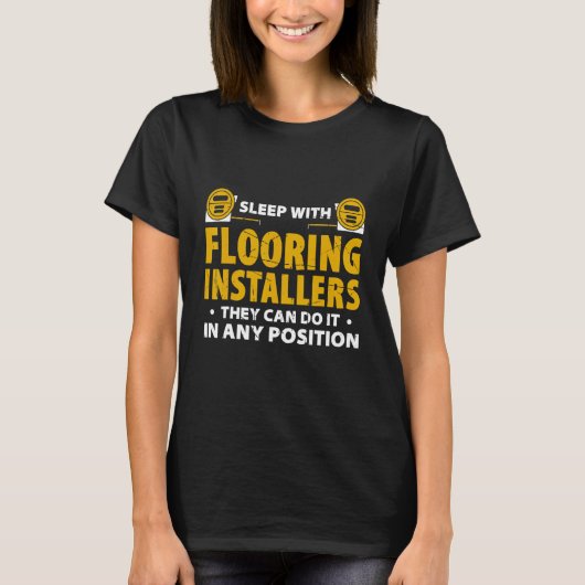 Vloerinstallateur voor professioneel installateurt t-shirt (Voorkant)