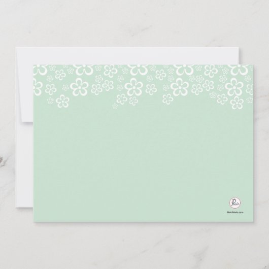 Vloerkanopy fotouitnodiging kaart (Achterkant)