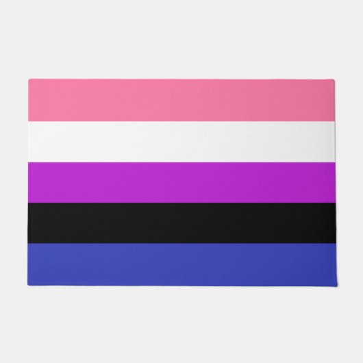 Vloerkleed met genderfluïde vlag deurmat (Voorkant)