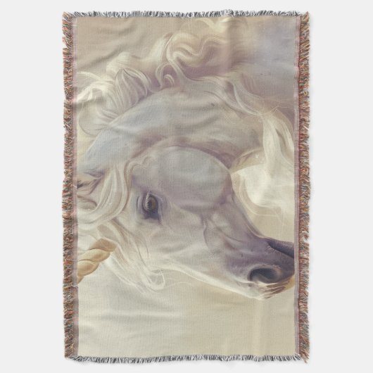 Vloerkleed met Witte Unicorn Sparkle Deken (Voorkant Verticaal)