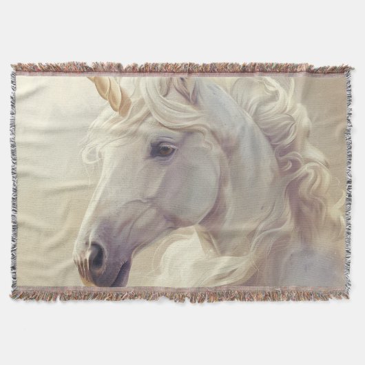 Vloerkleed met Witte Unicorn Sparkle Deken (Voorkant)