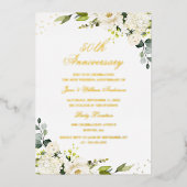 Vloerklep 50e Jubileum Folie Folie Uitnodiging (Voorkant)