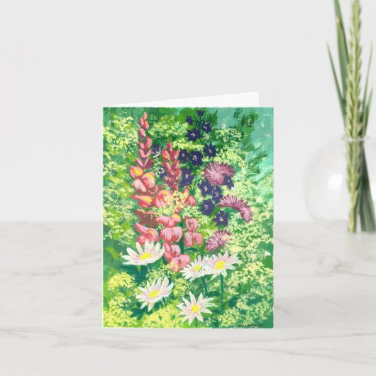 Vloerklep gekleurd gevouwen Wenskaart Kaart (Voorkant)