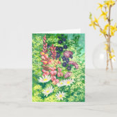 Vloerklep gekleurd gevouwen Wenskaart Kaart (Gele Bloem)