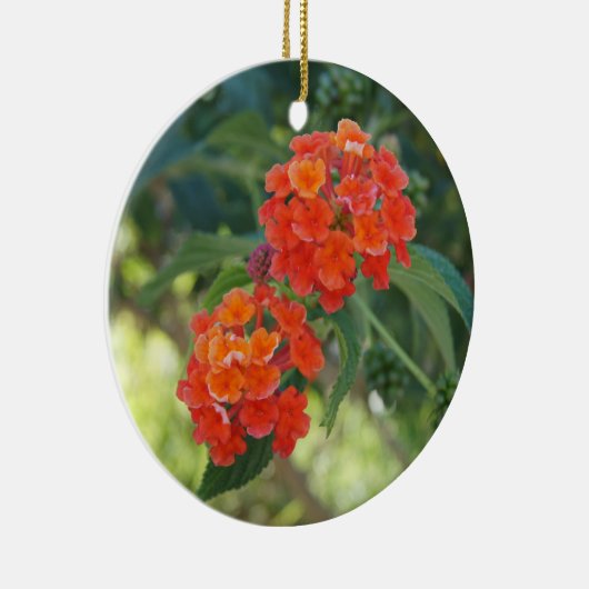 Vloerkracht en Natuur, versiering - Red Lantanas Keramisch Ornament (Rechts)