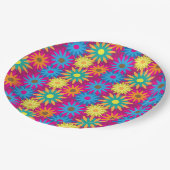 Vloerkracht van 1960, kleurrijk, modern patroon papieren bordje (Gekanteld)