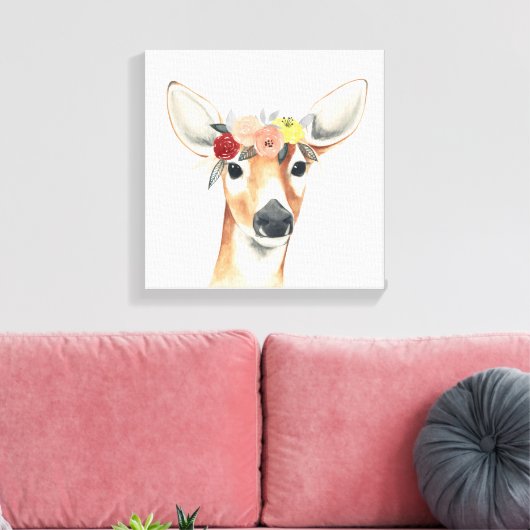 Vloerkroonforestster Deer Canvas Afdruk (Insitu (Woonkamer))