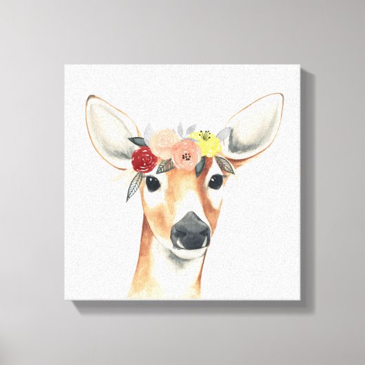 Vloerkroonforestster Deer Canvas Afdruk (Voorkant)