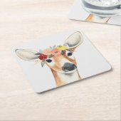 Vloerkroonforestster Deer Kartonnen Onderzetters (Schuin)