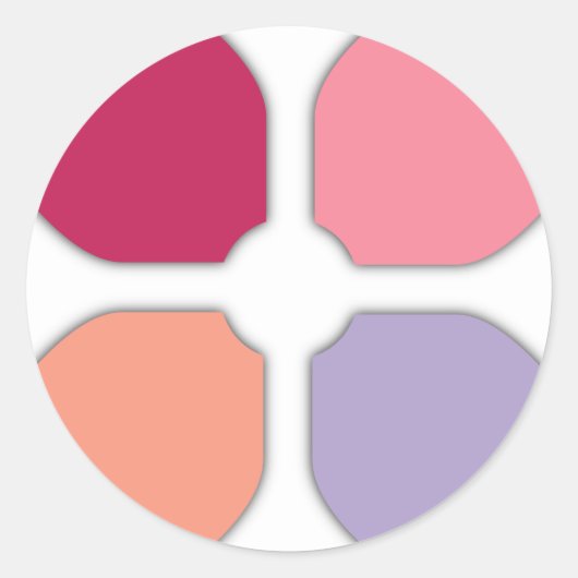 Vloerkruis Ronde Sticker (Voorkant)