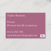 Vloerkunst, ventilatorwerk, zorgverleners, Floral Visitekaartje (Achterkant)
