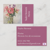 Vloerkunst, ventilatorwerk, zorgverleners, Floral Visitekaartje (Voorkant / Achterkant)