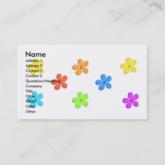 Vloerkunst Visitekaartje (Voorkant)