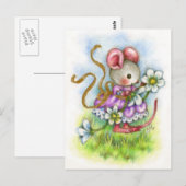 Vloerland - Cute Mouse Art Briefkaart (Voorkant / Achterkant)