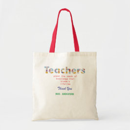 Vloerletters Het cadeau van de leraar Tote Bag
