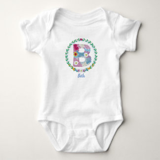 Vloerletters Initiaal "B" met gepersonaliseerde na Romper
