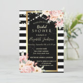 Vloerlicht van het Koord van Floral, Striped Vrijg Kaart (Staand voorkant)