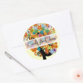 Vloerliefdesbomen Weddenschappen Ronde Sticker (Envelop)