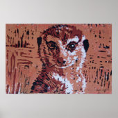 Vloerlinocut - Kunstdruk Poster (Voorkant)